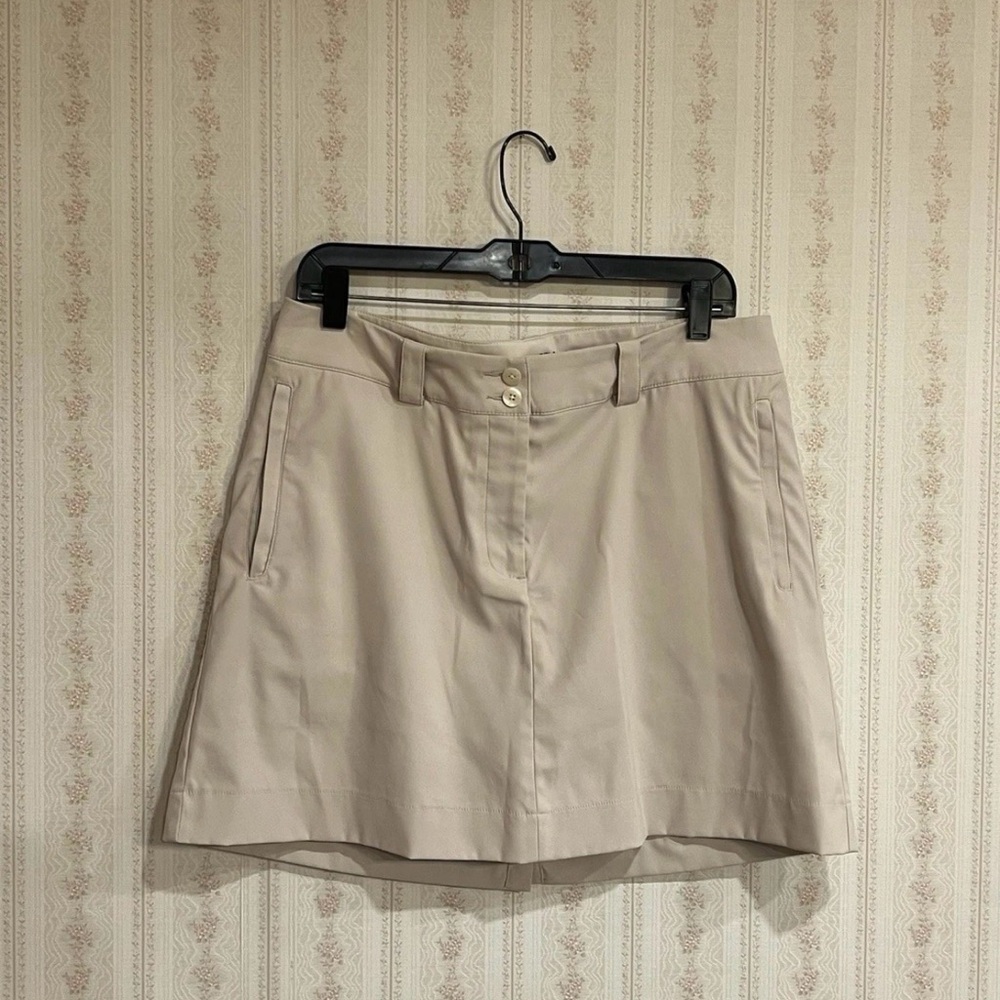 Beige Pleated Skirt